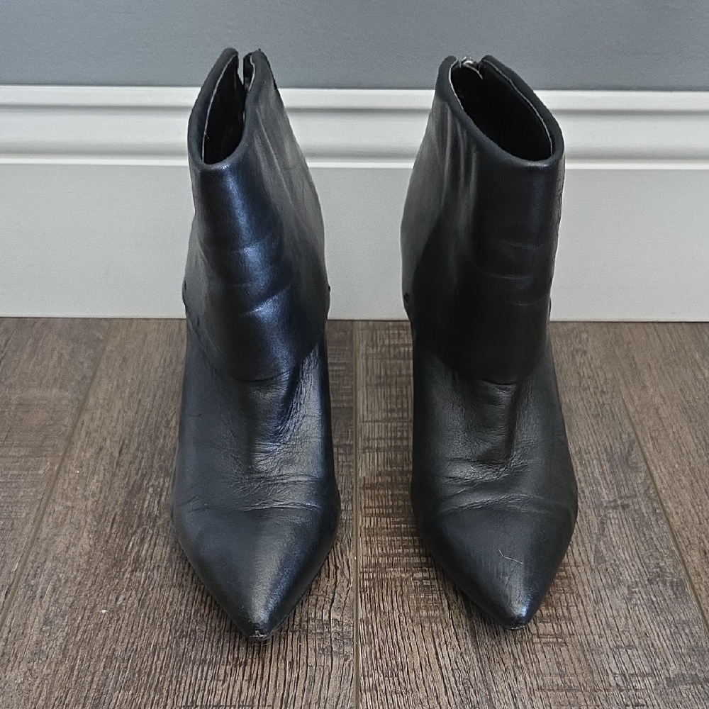 Ivanka Trump Black Leather Ankle Boots